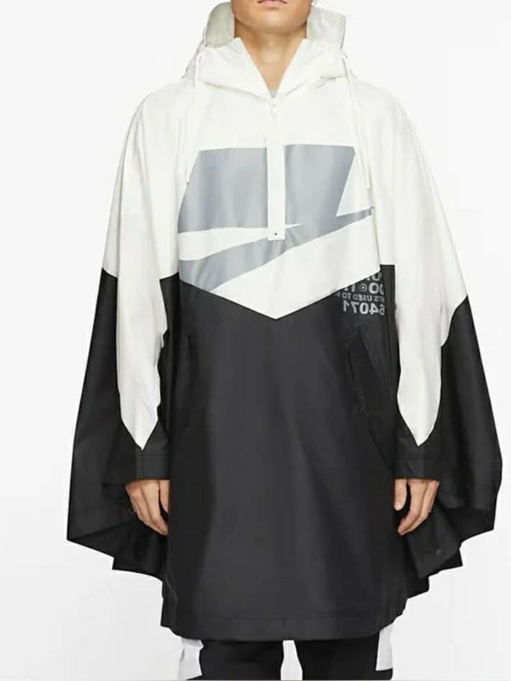 Nike Sportswear Shield Windrunner Poncho Jacket 'Off-White Black' - One Size